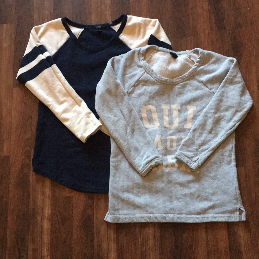 2 J. Crew sweatshirt